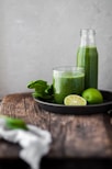 avocado shake on glass cup