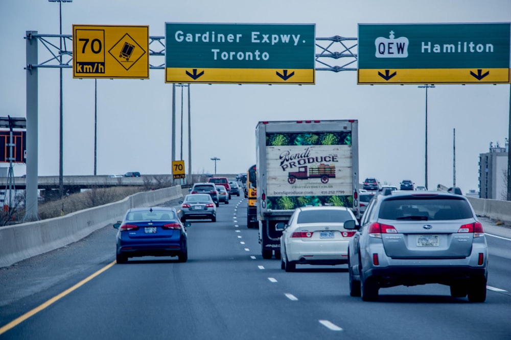 vehicles on road