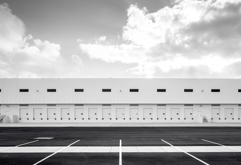 Large industrial warehouse building