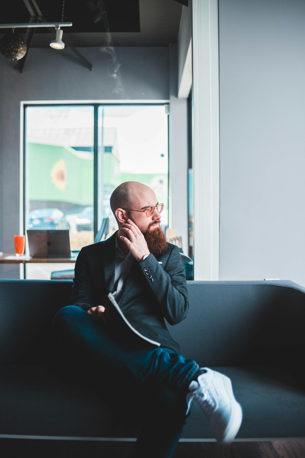 man on sofa