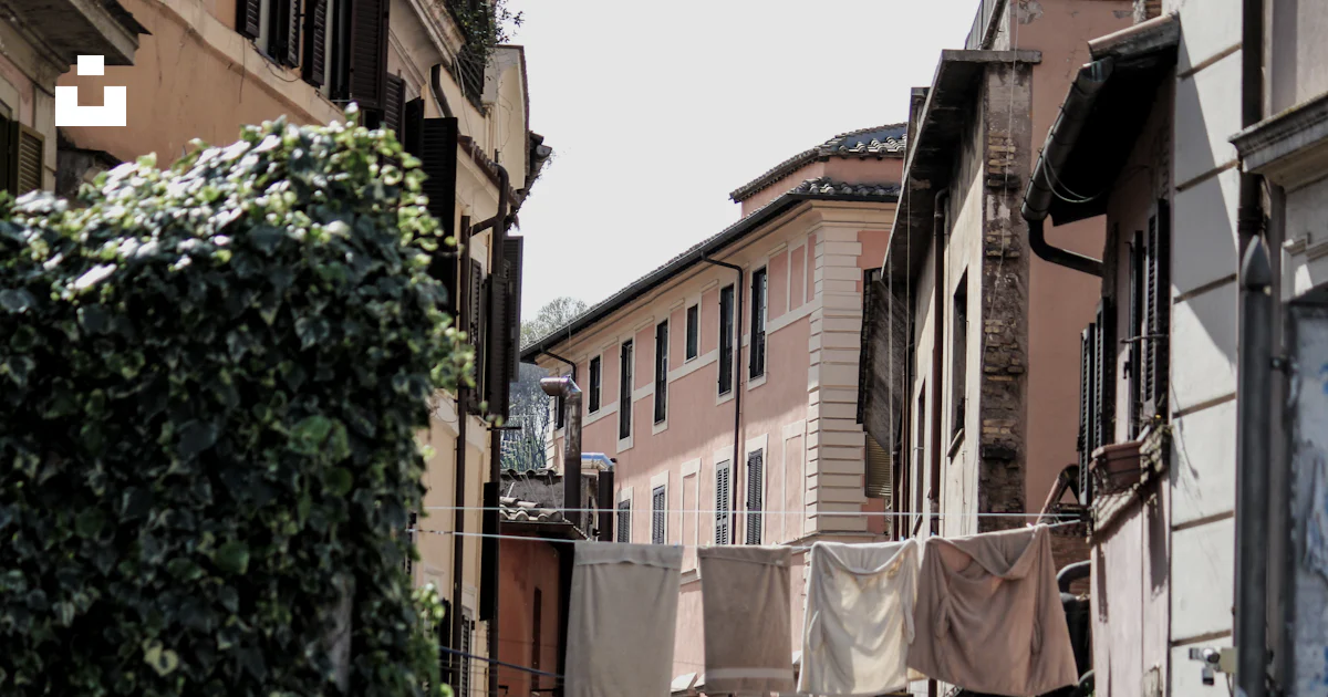 Pink Italy Building Architectural photo of a pink and white building photo – Free Rome ...