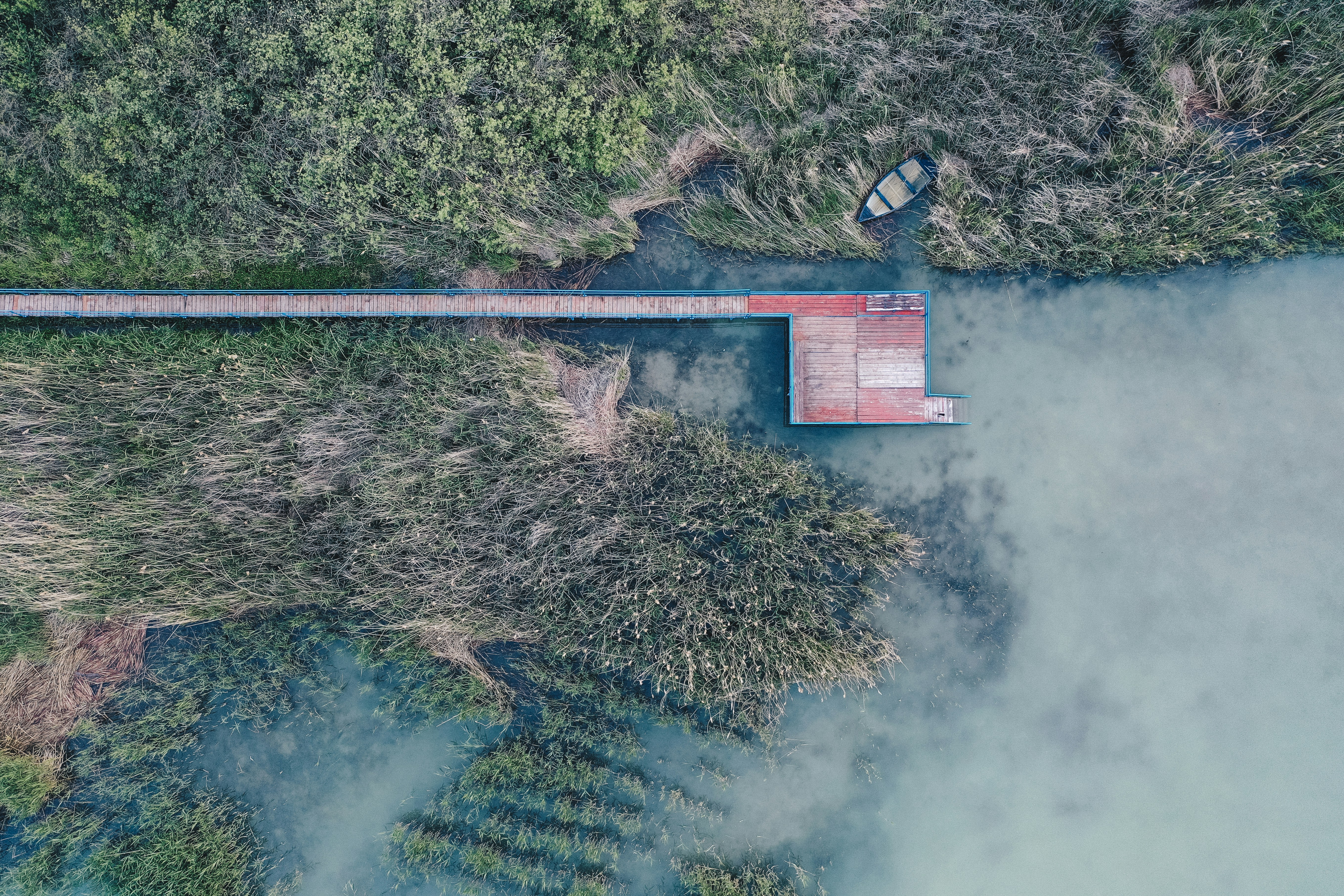 aerial photography of house beside body of water