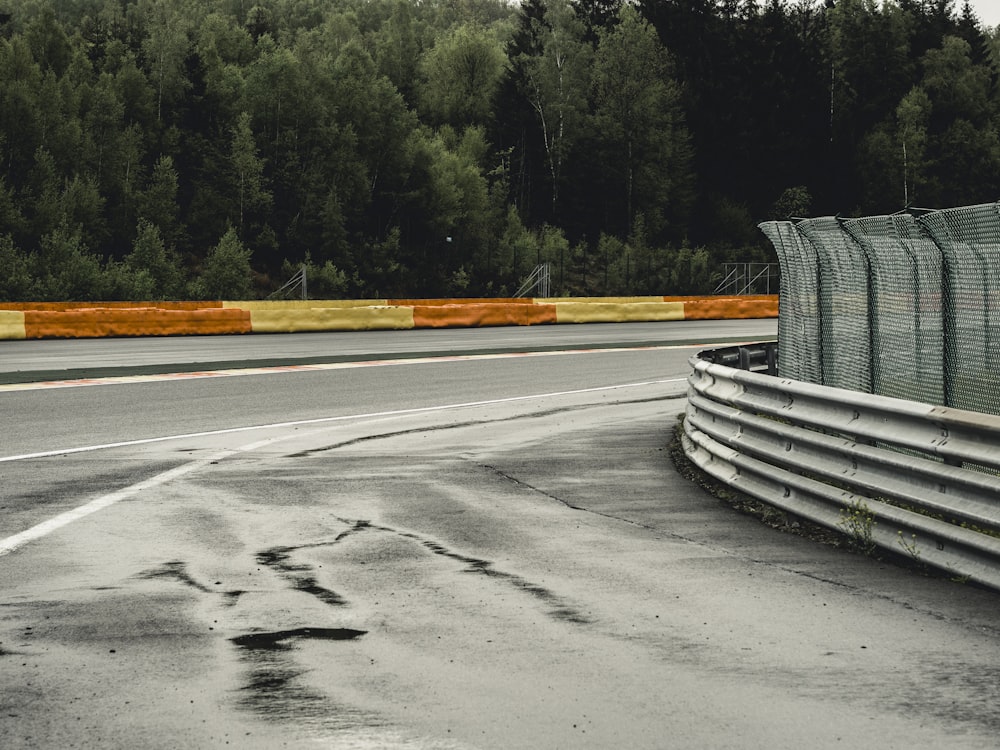 Curva de la pista de carreras