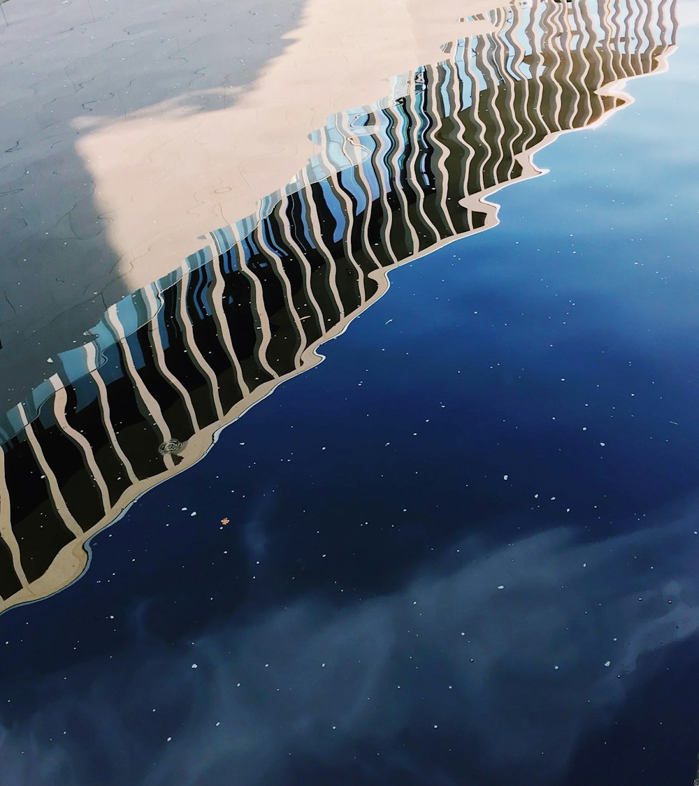 aerial photo of body of water