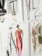 A set of fashion illustrations featuring stylish outfits and models. The drawings are done in watercolor, displaying a variety of clothing designs including dresses and coats, with attention to details such as patterns and accessories.