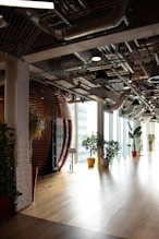 Spotless office environment showcasing clean desks and polished floors