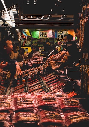 A bustling market scene highlighting emerging global consumer trends.