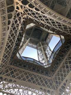Close-up of intricate metal framework highlighting architectural details