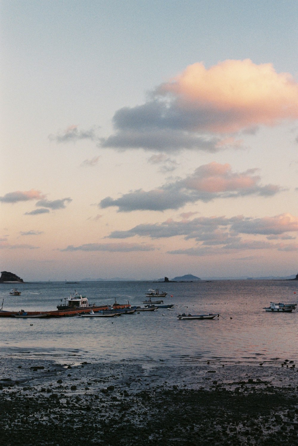 landscape photo of boats at a beach