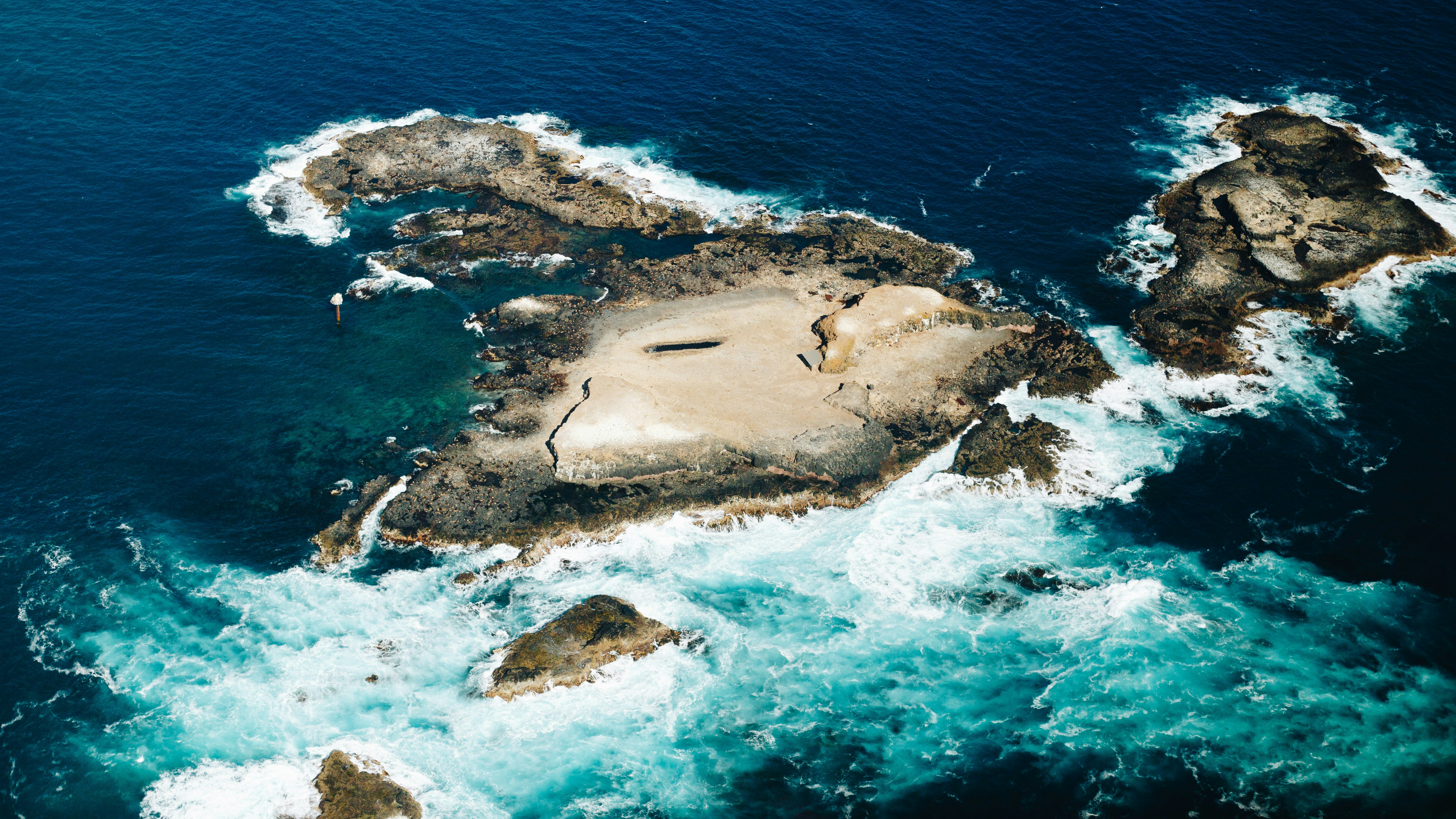aerial view of ocean