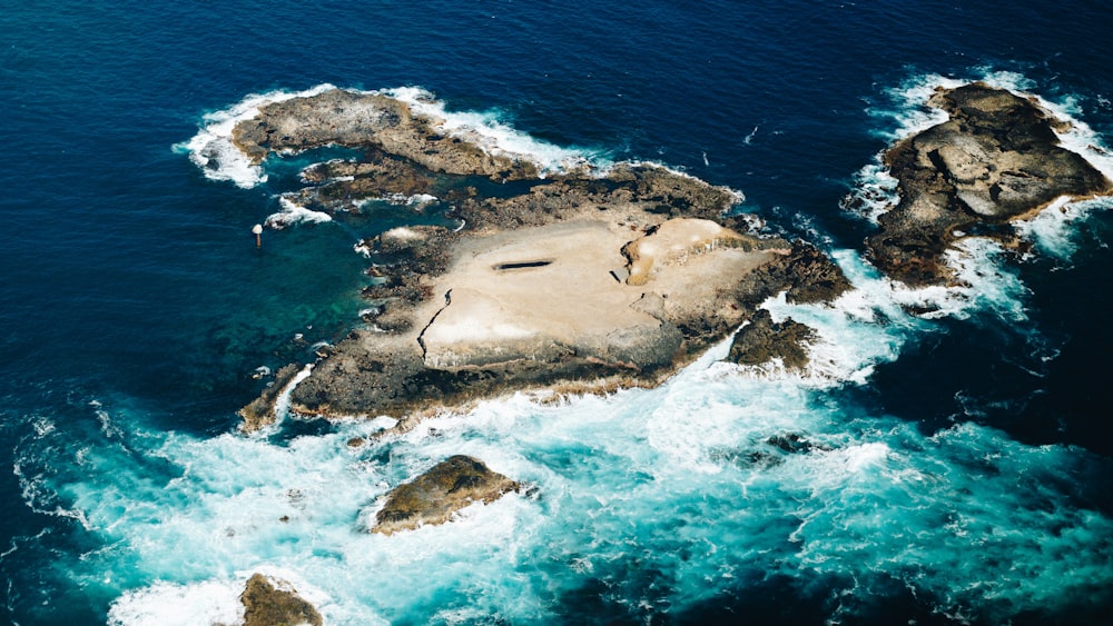 aerial view of ocean