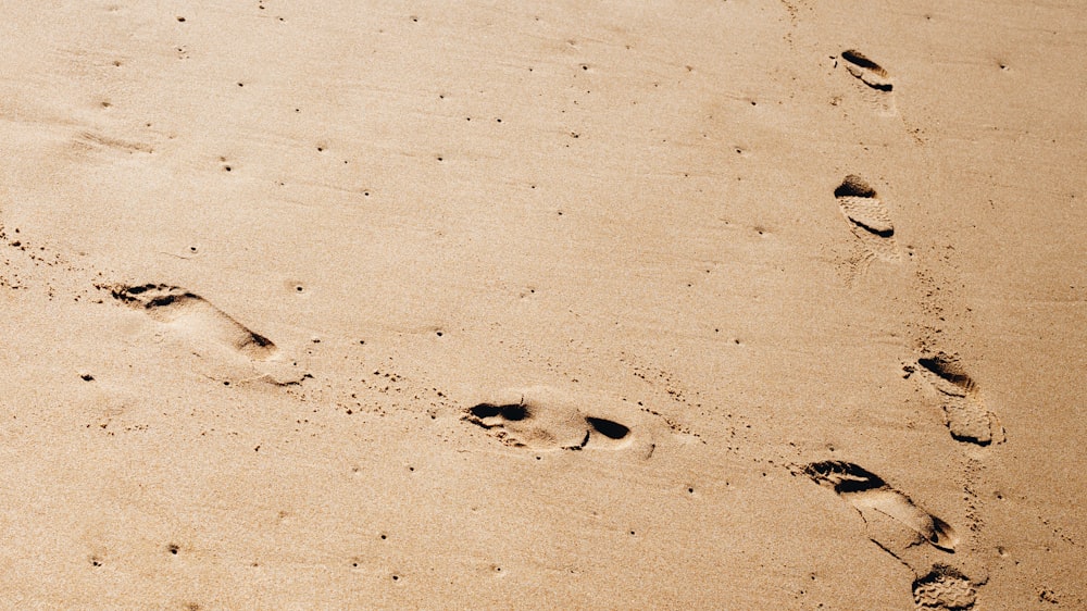 footprints on sand