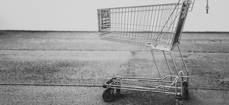 grey shopping cart