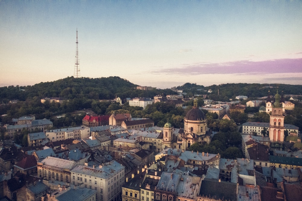 aerial photography of gray buildings during daytime