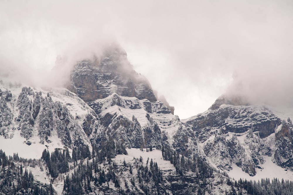 montagna innevata