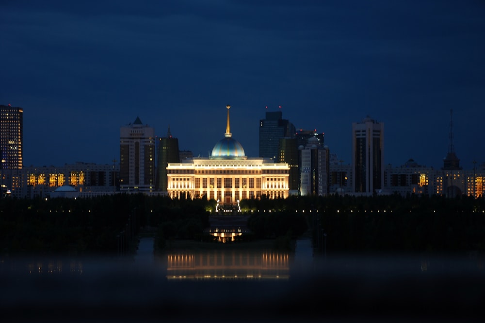 buildings during nighttime