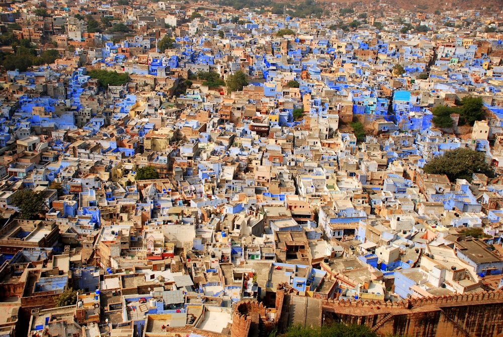 aerial view of city