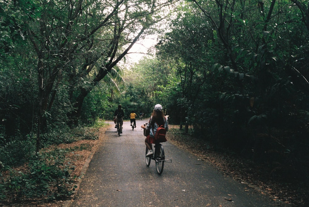 woman riding bicycle