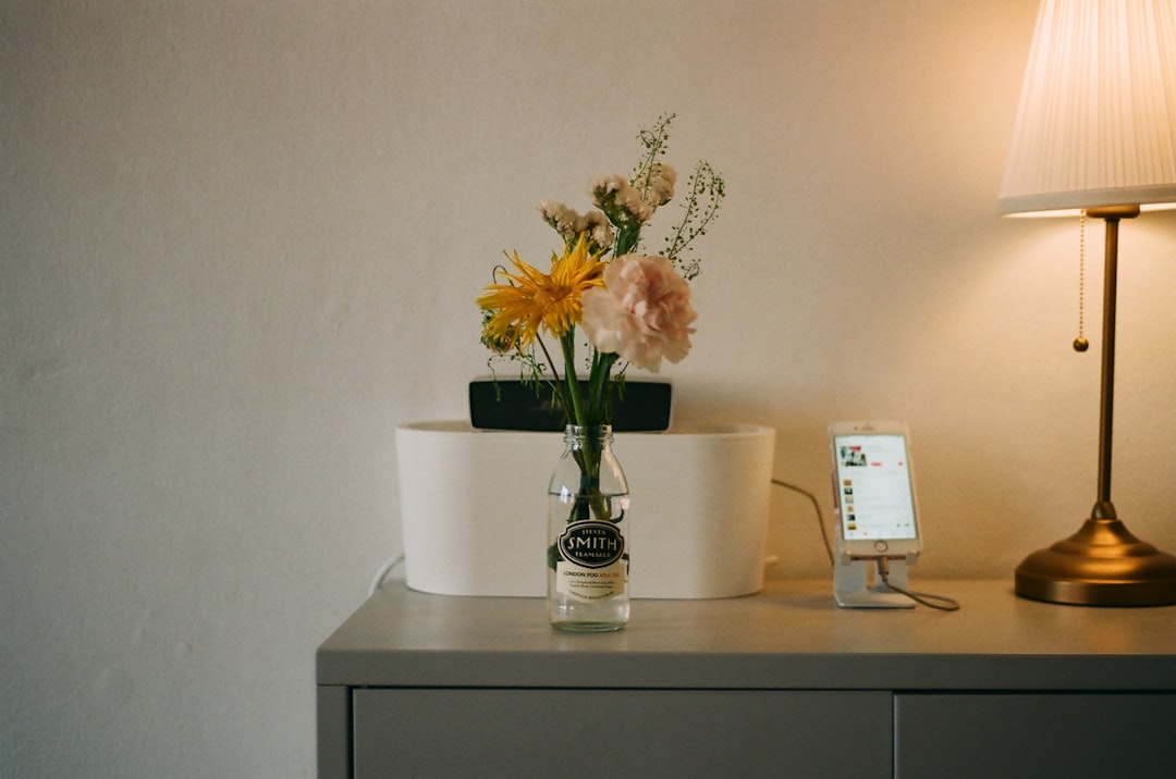 vase of yellow flowers