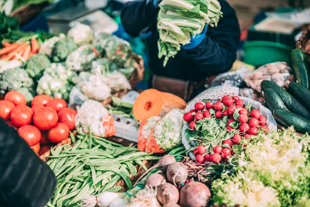 assorted vegetables on display