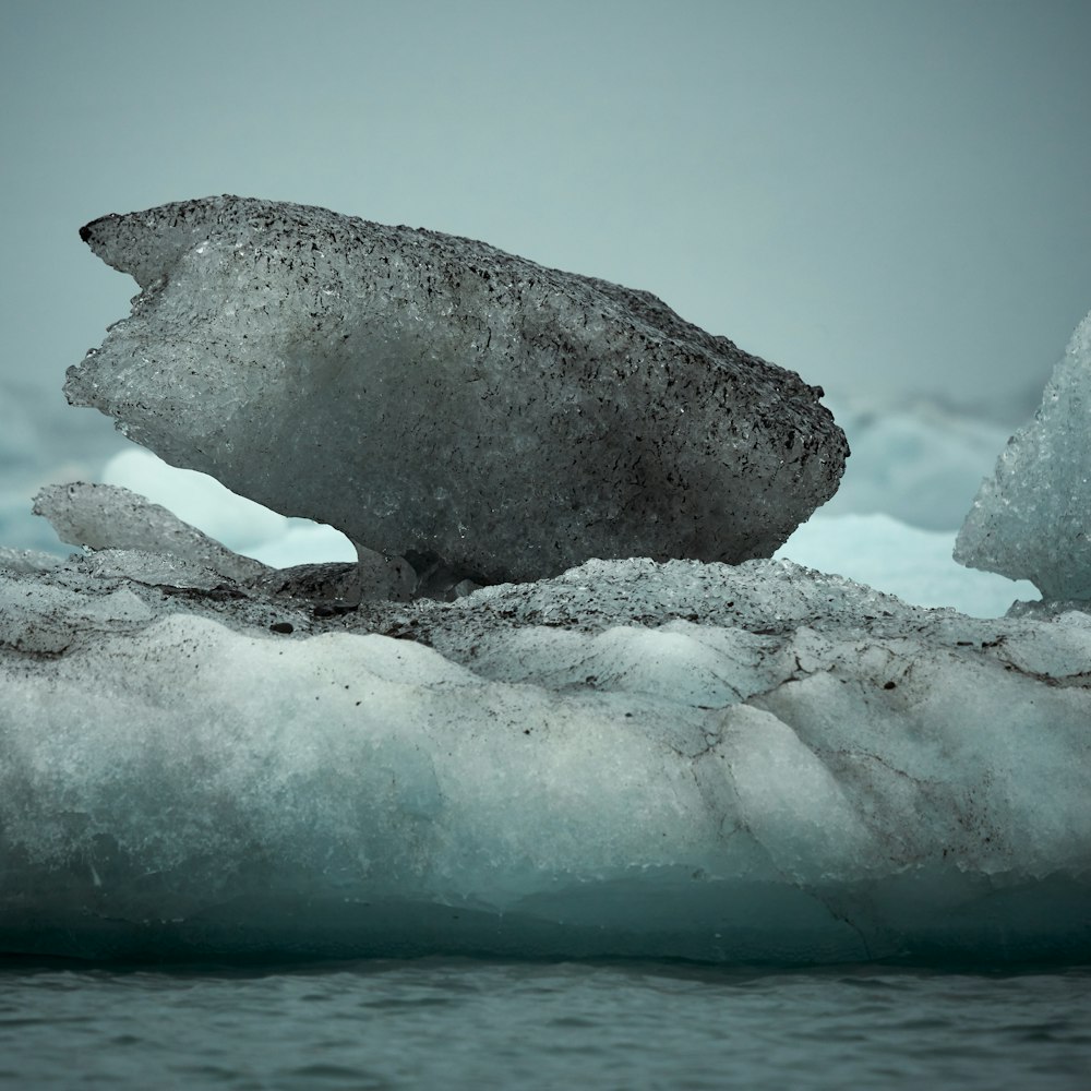 gray ice burgs