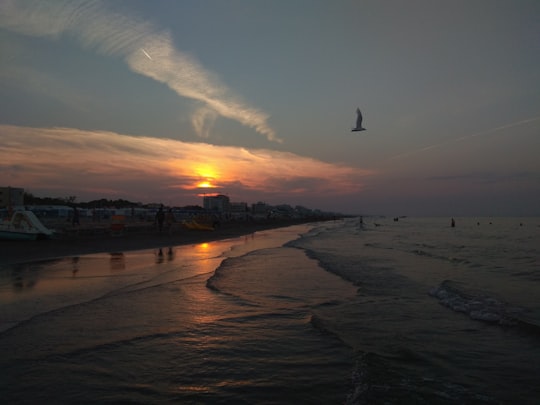 people at the shore during sunset in Via Torino Italy