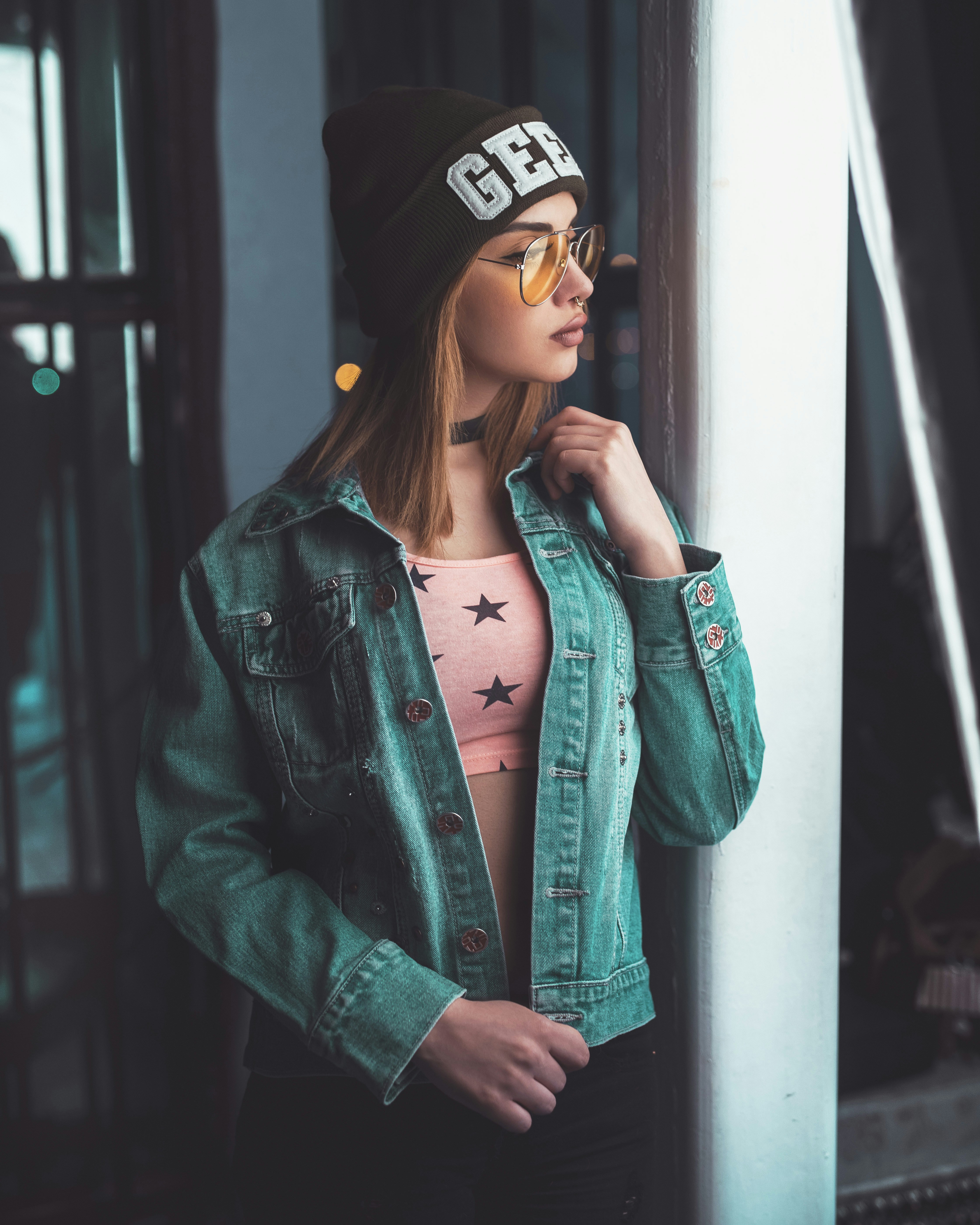 Influencer showcasing a trendy baddie outfit on social media