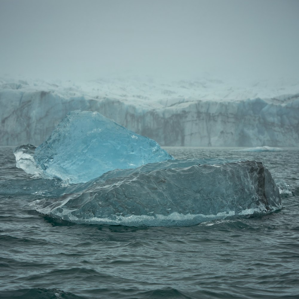 icebergs by glaciers