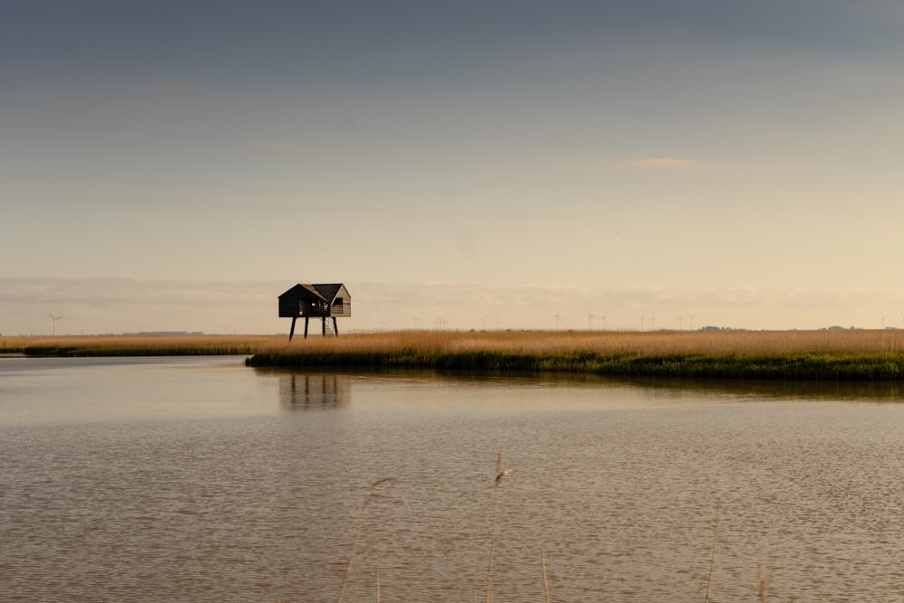 house near body of water