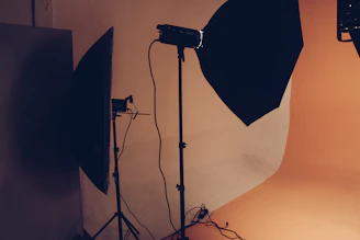 two black softboxes