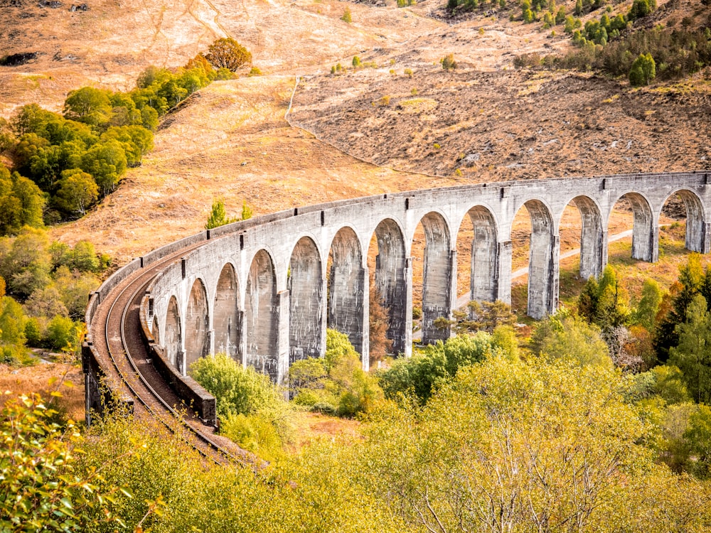 gray concrete bridge