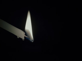 A serene candle glowing softly in a dimly lit room symbolizing remembrance.