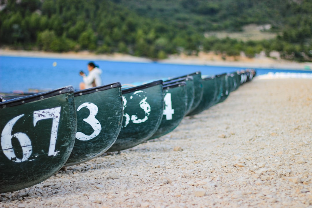 green boats