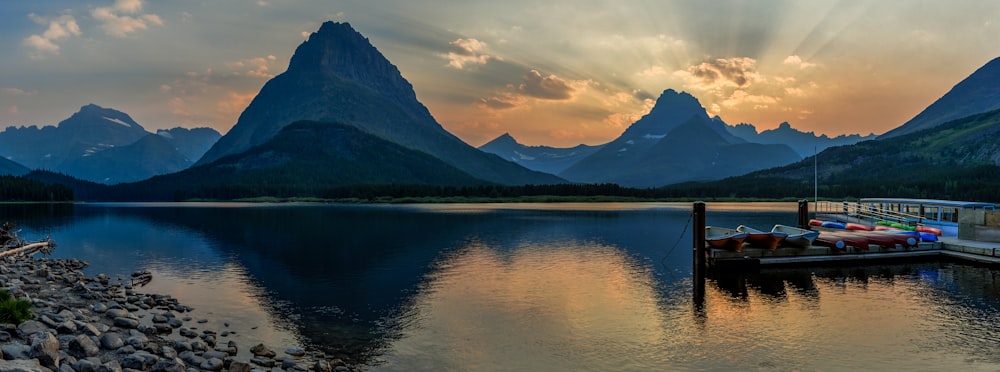 mountain and body of water