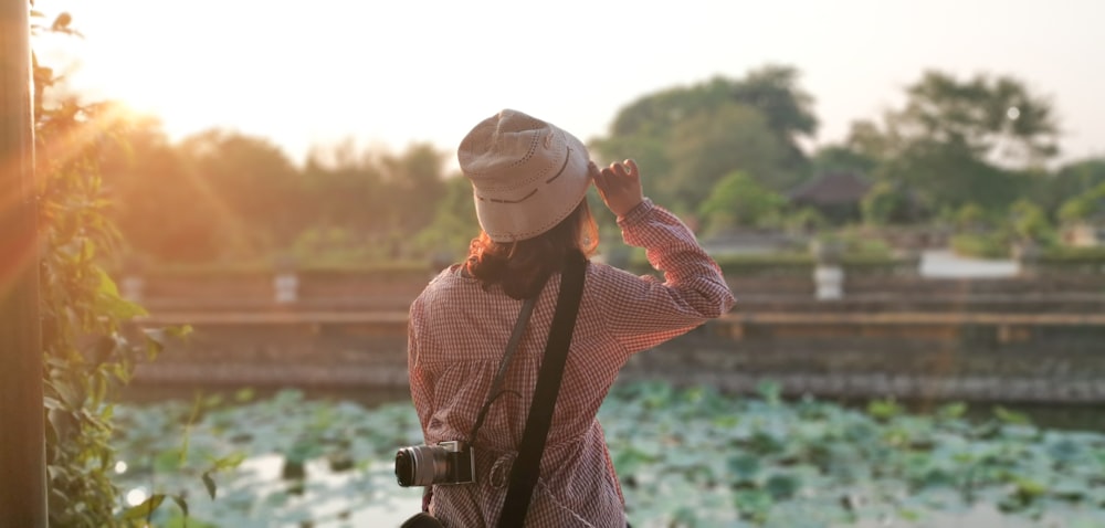 woman wearing knit cap