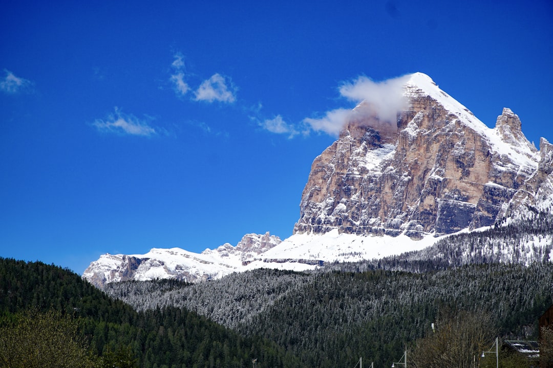 snow covered mountains