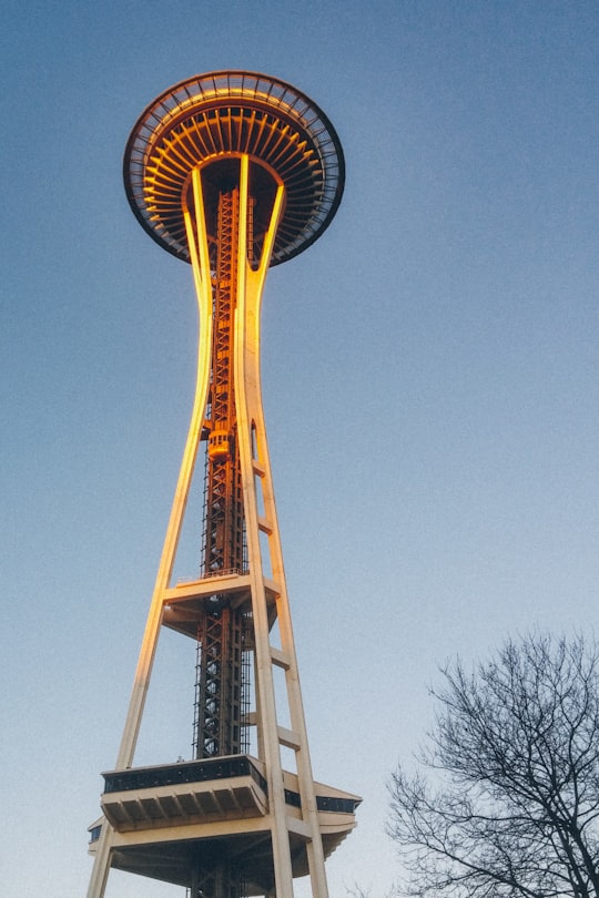 tower landmark under blue sky in Space Needle United States