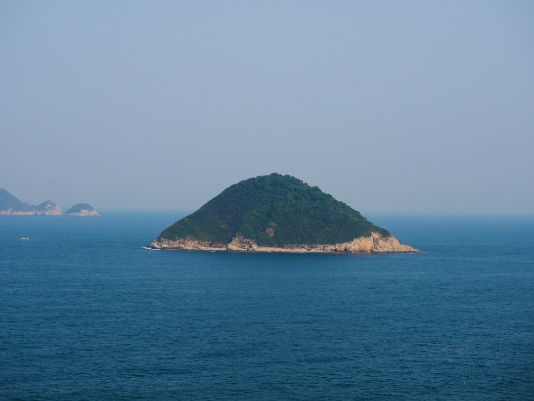 green island on ocean