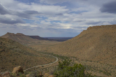 road between cliffs