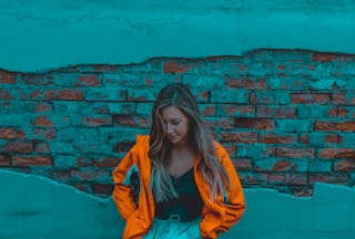 woman standing near wall