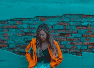 woman standing near wall