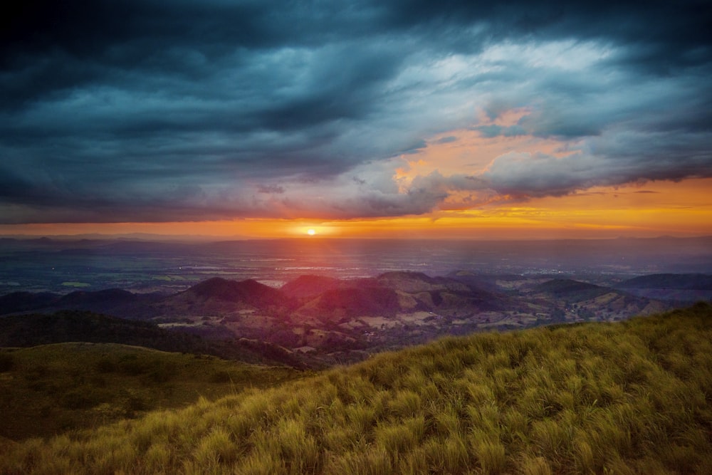 mountain during golden hour