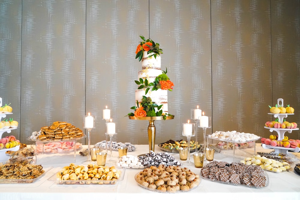 pastry lot on table