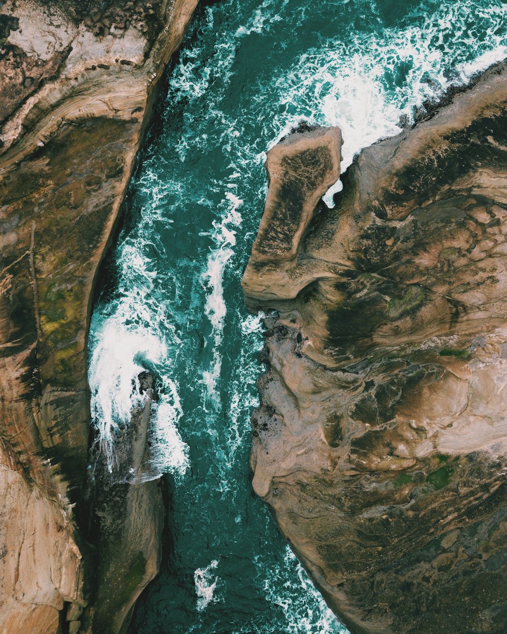 aerial view of river