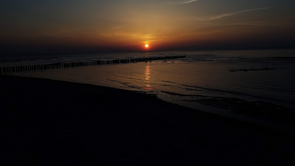 wavy seashore during golden hour