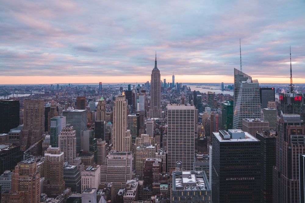 aerial photo of city