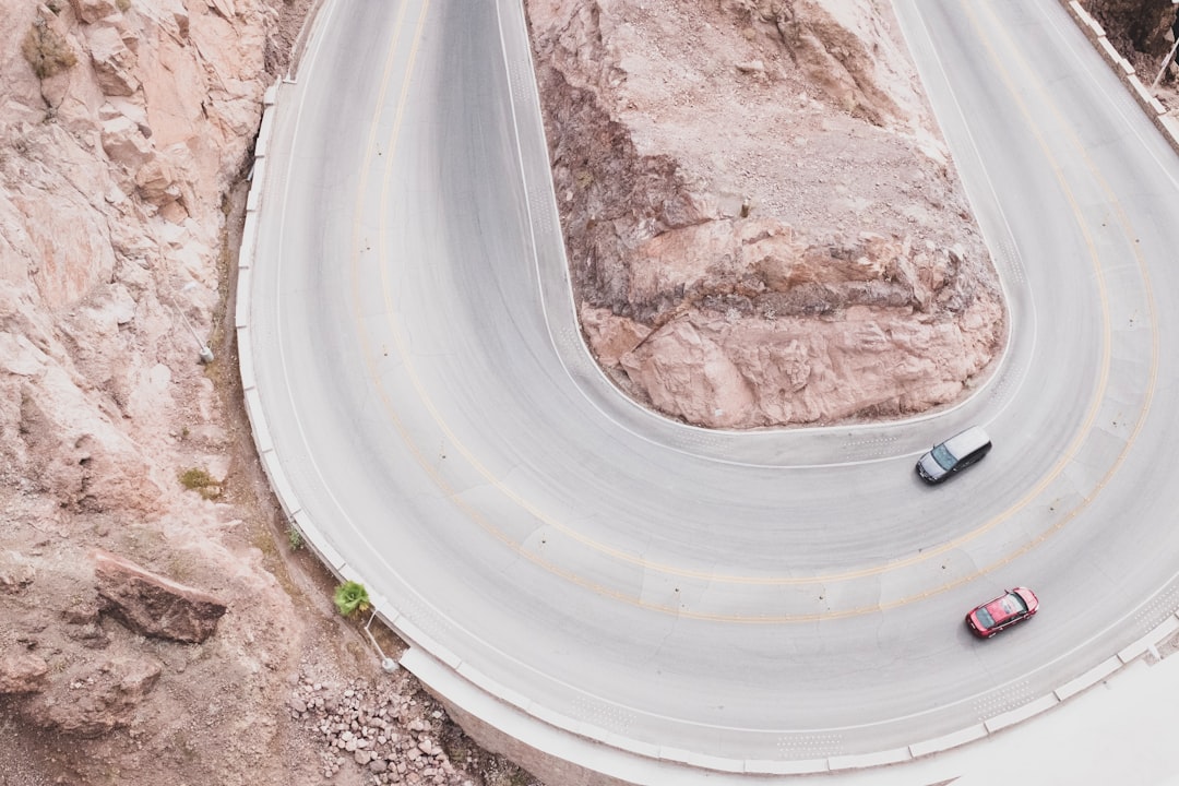 two cars on road