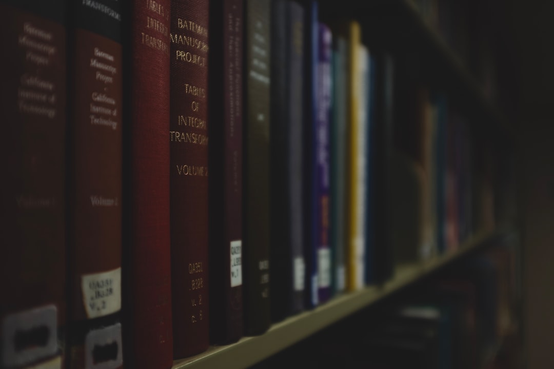 book collection in shelf