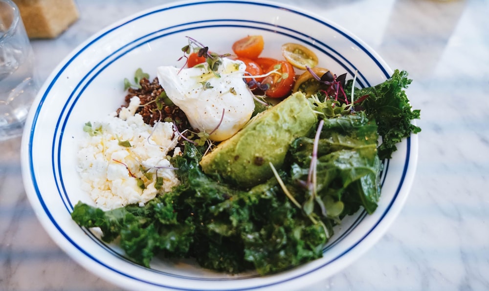 salad with rice in bowl