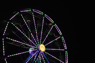 A colorful zodiac wheel with all 12 signs illuminated.